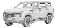 Photo 13 - Mitsubishi Pajero 2026 honeycomb grille 3D Model