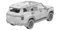 Photo 17 - Mitsubishi Pajero 2026 honeycomb grille 3D Model