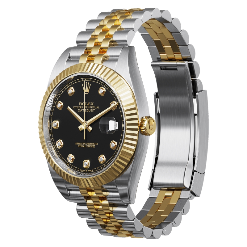 Photo Rolex Datejust 41 bright black dial
